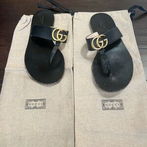 Gucci Black and Gold women’s sandals